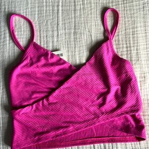Bright pink crop top